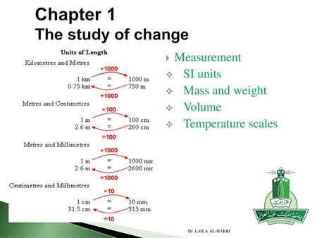 Chapter 1 The study of change