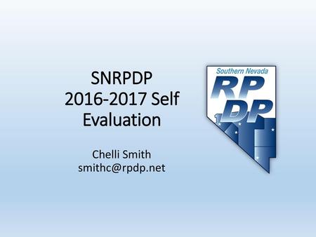 SNRPDP Self Evaluation