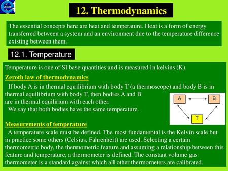 12. Thermodynamics Temperature