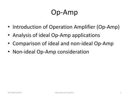 Operational Amplifier