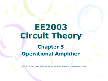 Chapter 5 Operational Amplifier