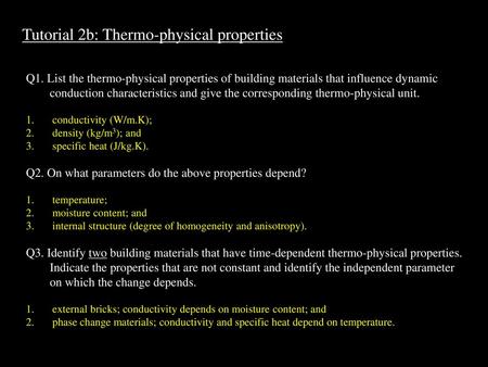 Tutorial 2b: Thermo-physical properties