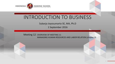 INTRODUCTION TO BUSINESS