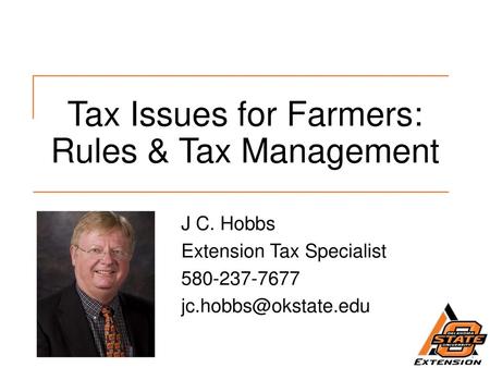 Tax Issues for Farmers: Rules & Tax Management