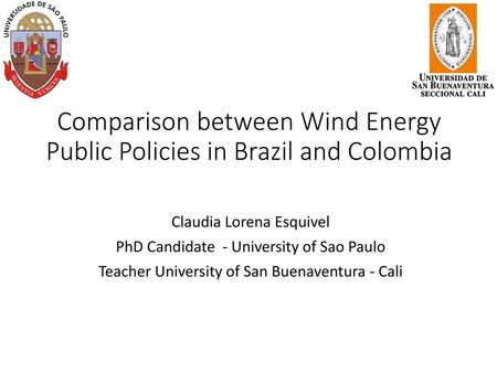 Comparison between Wind Energy Public Policies in Brazil and Colombia