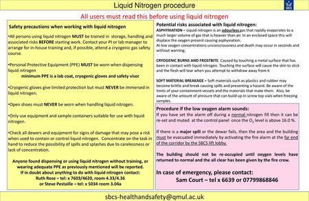 Liquid Nitrogen procedure