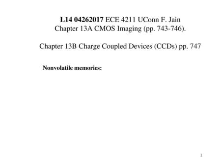 Nonvolatile memories: