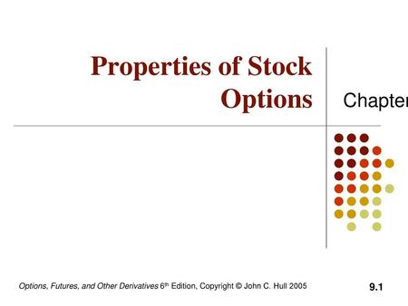 Properties of Stock Options