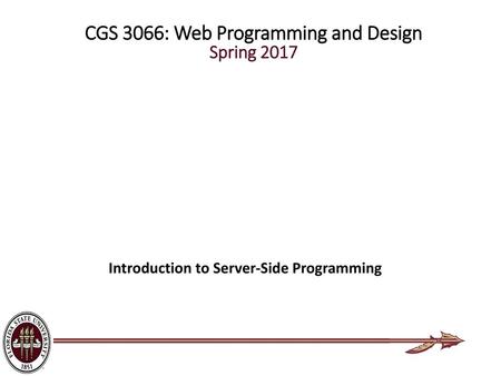 CGS 3066: Web Programming and Design Spring 2017