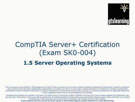 CompTIA Server+ Certification (Exam SK0-004)