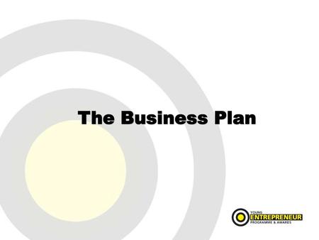 The Business Plan.