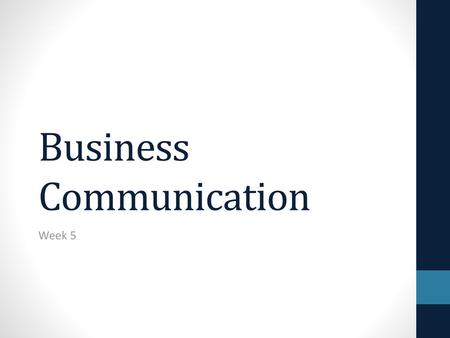 Business Communication