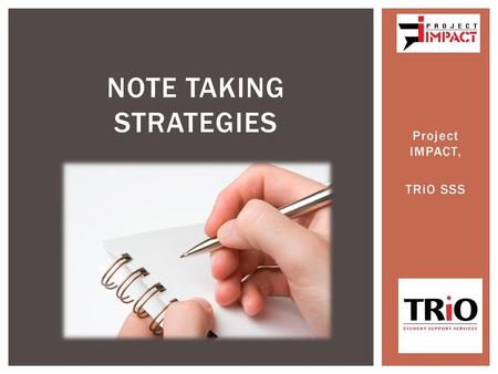 Note Taking Strategies