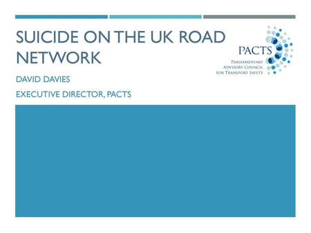 Suicide on THE UK Road NETWORK