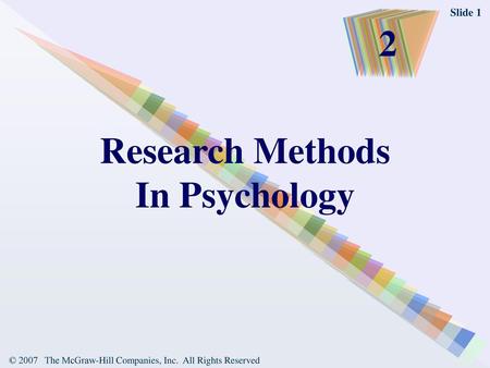 Research Methods In Psychology