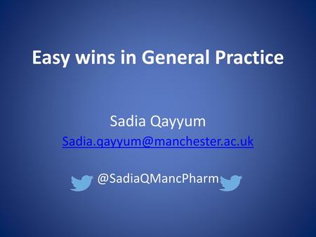 Easy wins in General Practice