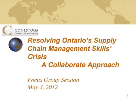 Resolving Ontario’s Supply Chain Management Skills’ Crisis