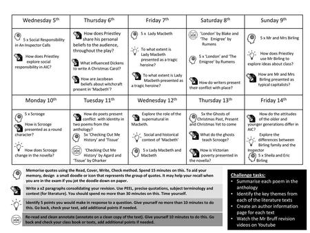 Wednesday 5th Thursday 6th Friday 7th Saturday 8th Sunday 9th