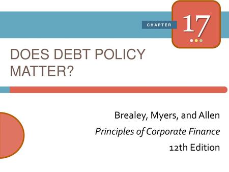 Does Debt Policy Matter?