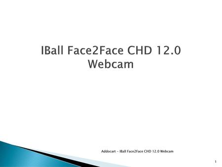 IBall Face2Face CHD 12.0 Webcam