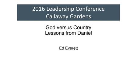 God versus Country Lessons from Daniel