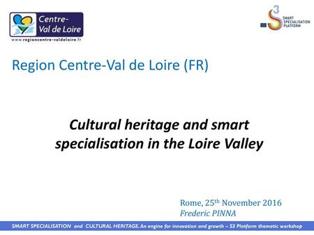 Cultural heritage and smart specialisation in the Loire Valley