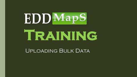 Training Uploading Bulk Data