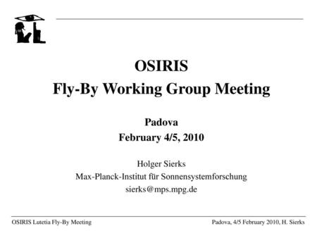 Fly-By Working Group Meeting