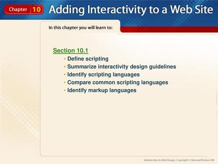 Section 10.1 Define scripting