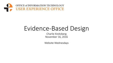 Evidence-Based Design