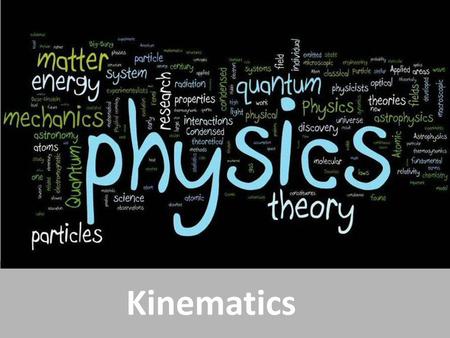 Kinematics.