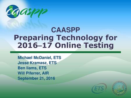 CAASPP Preparing Technology for 2016–17 Online Testing