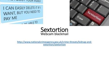 Sextortion Webcam blackmail