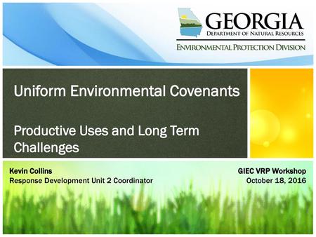 Uniform Environmental Covenants