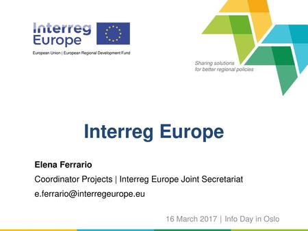 Interreg Europe Elena Ferrario