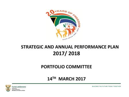 STRATEGIC AND ANNUAL PERFORMANCE PLAN