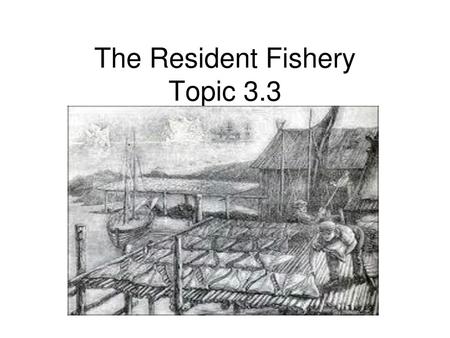 The Resident Fishery Topic 3.3