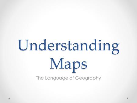 The Language of Geography