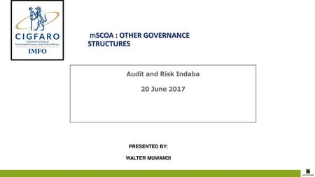 mSCOA : Other governance structures