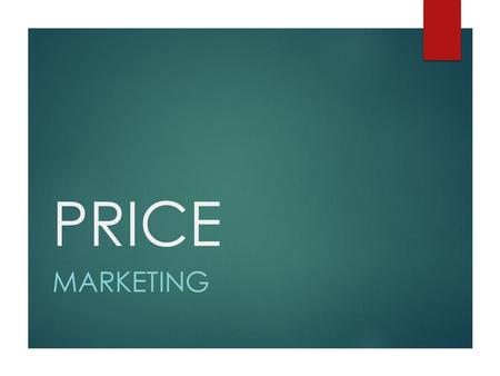 PRICE marketing.