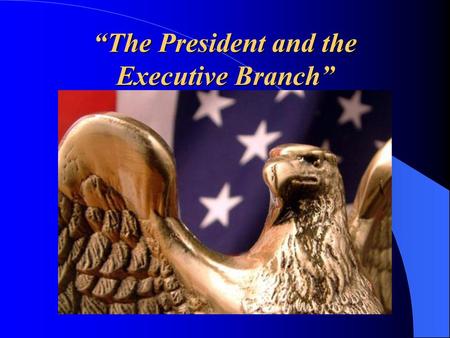 “The President and the Executive Branch”