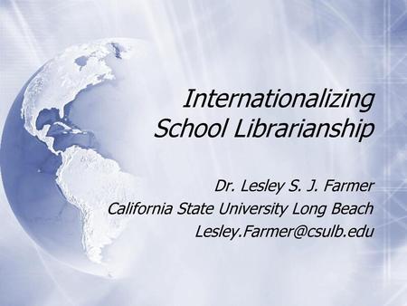 Internationalizing School Librarianship