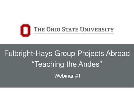 Fulbright-Hays Group Projects Abroad