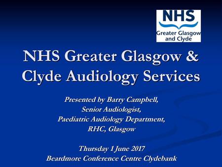 NHS Greater Glasgow & Clyde Audiology Services