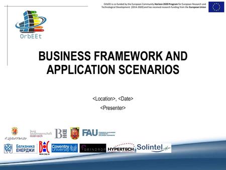 BUSINESS FRAMEWORK AND APPLICATION SCENARIOS