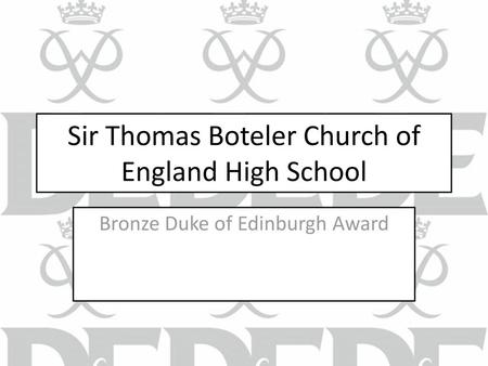 Sir Thomas Boteler Church of England High School