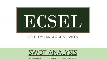 SPEECH & LANGUAGE SERVICES