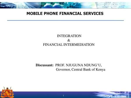 MOBILE PHONE FINANCIAL SERVICES