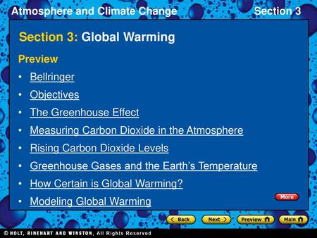 Section 3: Global Warming