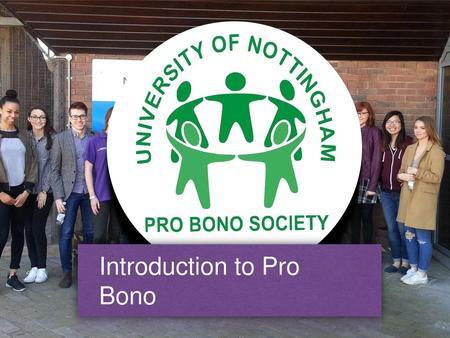 Introduction to Pro Bono